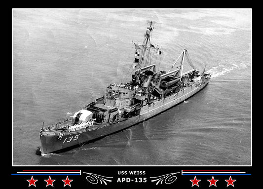 USS Weiss APD135 Canvas Photo Print