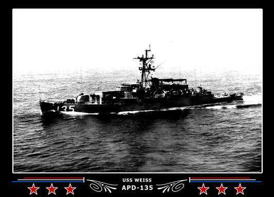 USS Weiss APD135 Canvas Photo Print
