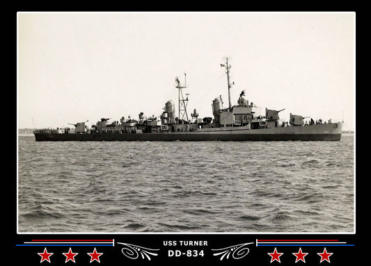 USS Turner DD-834 Canvas Photo Print