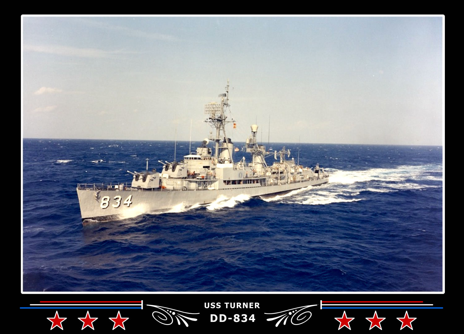 USS Turner DD-834 Canvas Photo Print