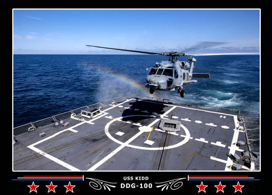 USS Kidd DDG-100 Canvas Photo Print