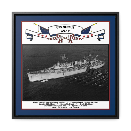 USS Nereus AS-17 Navy Floating Frame Photo Front View