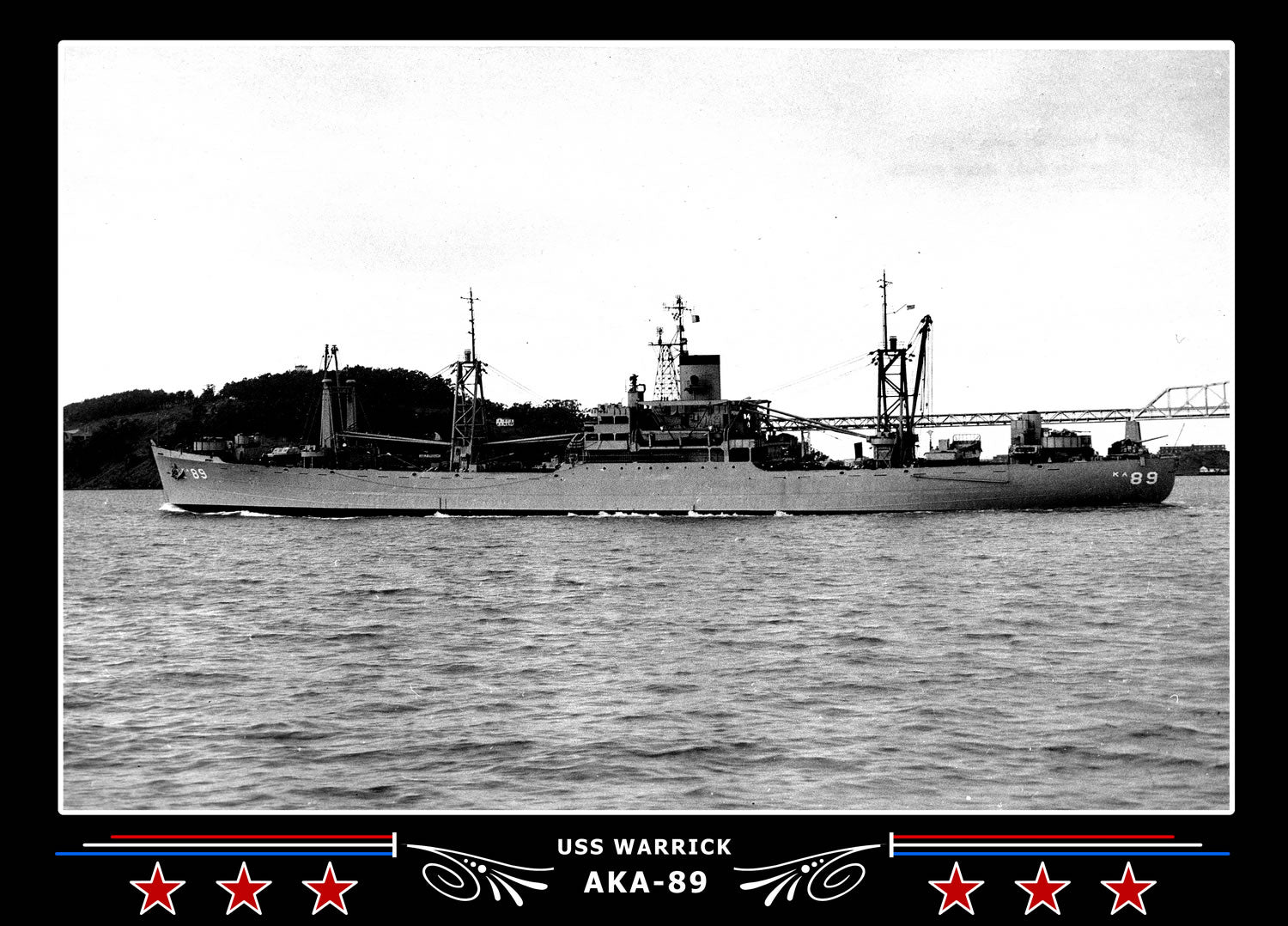 USS Warrick AKA89 Canvas Photo Print