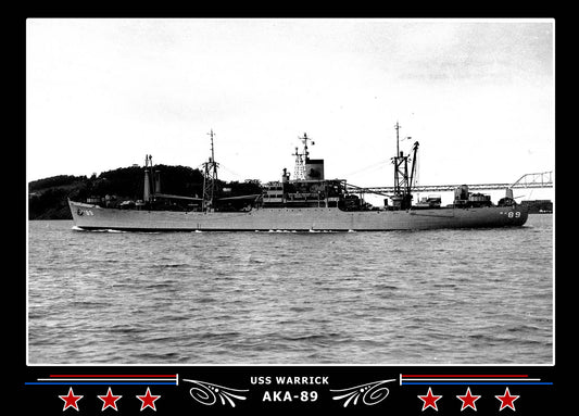 USS Warrick AKA89 Canvas Photo Print