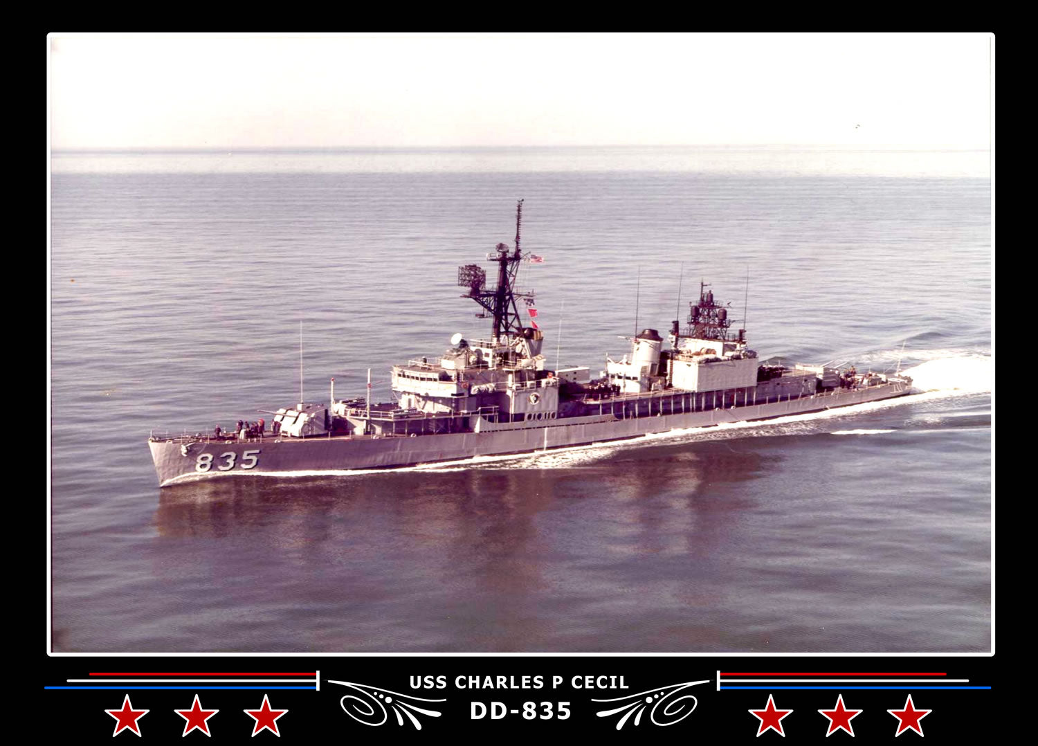 USS Charles P Cecil DD-835 Canvas Photo Print