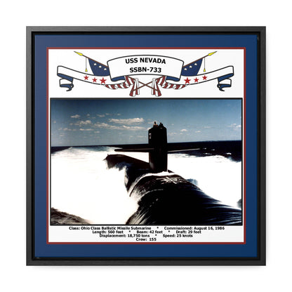 USS Nevada SSBN-733 Navy Floating Frame Photo Front View