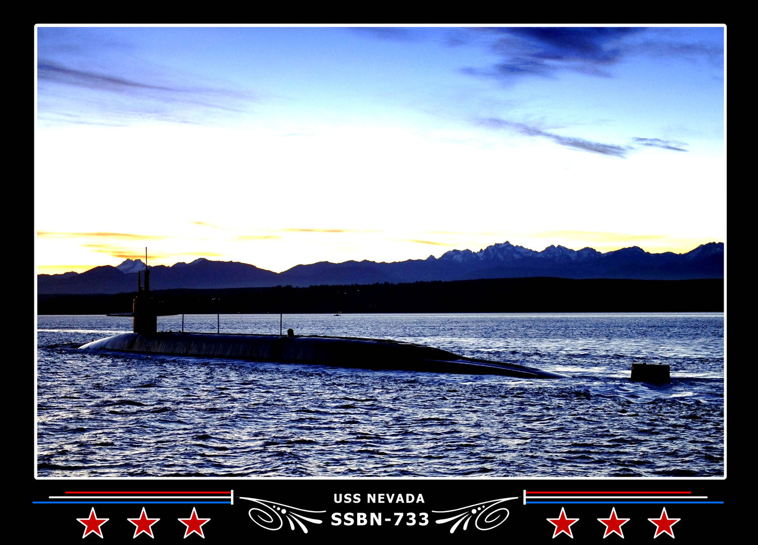 USS Nevada SSBN-733 Canvas Photo Print