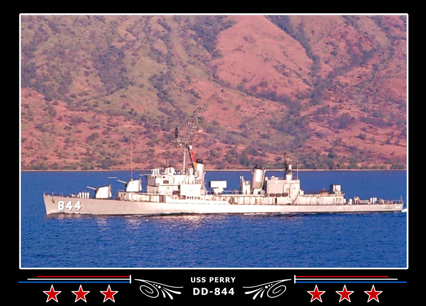 USS Perry DD-844 Canvas Photo Print