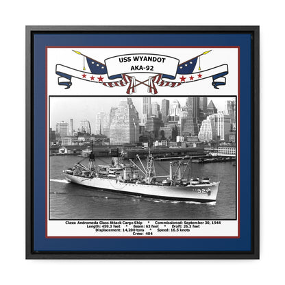 USS Wyandot AKA-92 Navy Floating Frame Photo Front View