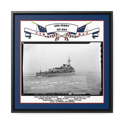 USS Perry DD-844 Navy Floating Frame Photo Front View