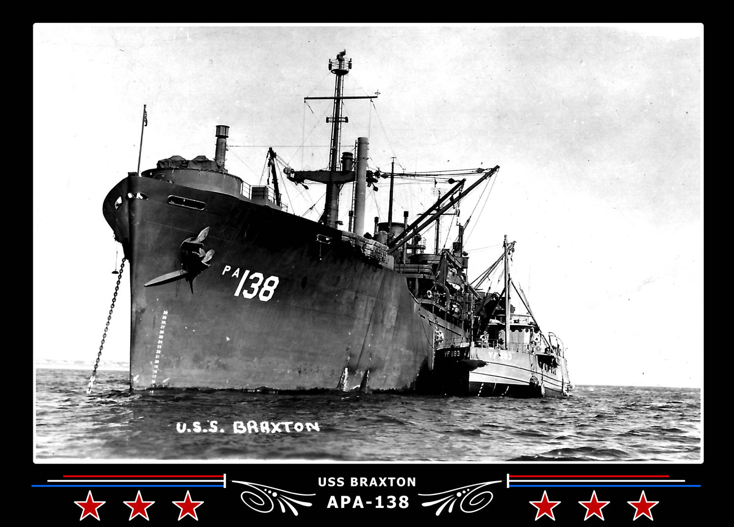 USS Braxton APA138 Canvas Photo Print