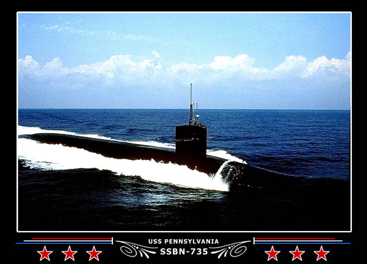 USS Pennsylvania SSBN-735 Canvas Photo Print