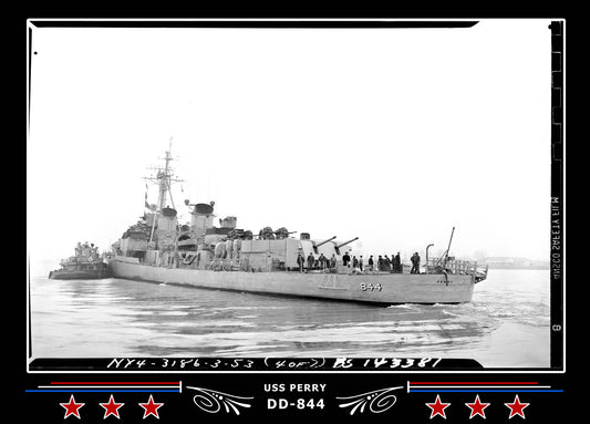 USS Perry DD-844 Canvas Photo Print