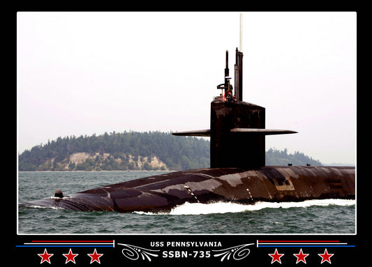 USS Pennsylvania SSBN-735 Canvas Photo Print