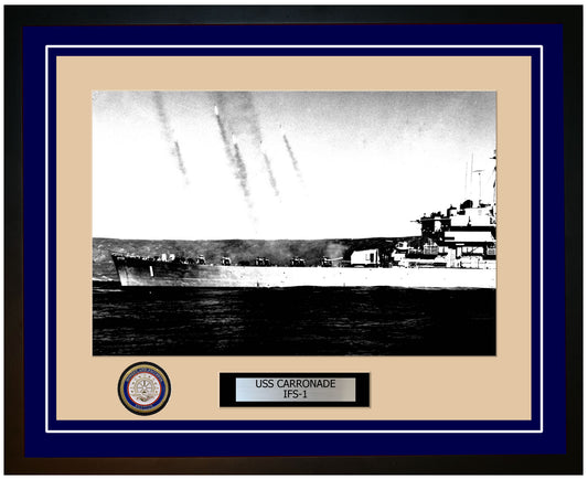 USS Carronade IFS-1 Framed Navy Ship Photo Blue