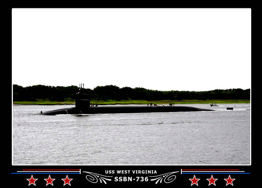 USS West Virginia SSBN-736 Canvas Photo Print