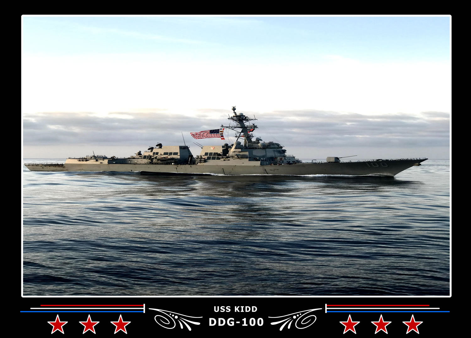 USS Kidd DDG-100 Canvas Photo Print