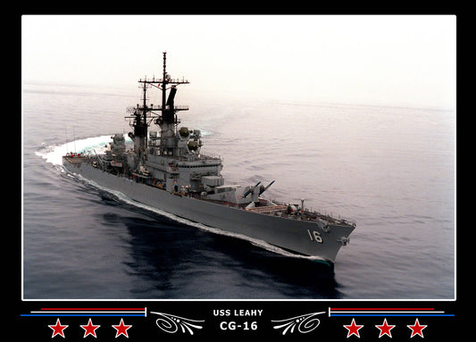 USS Leahy CG-16 Canvas Photo Print