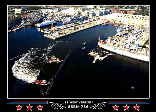 USS West Virginia SSBN-736 Canvas Photo Print