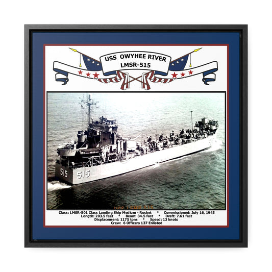 USS Owyhee River LMSR-515 Navy Floating Frame Photo Front View