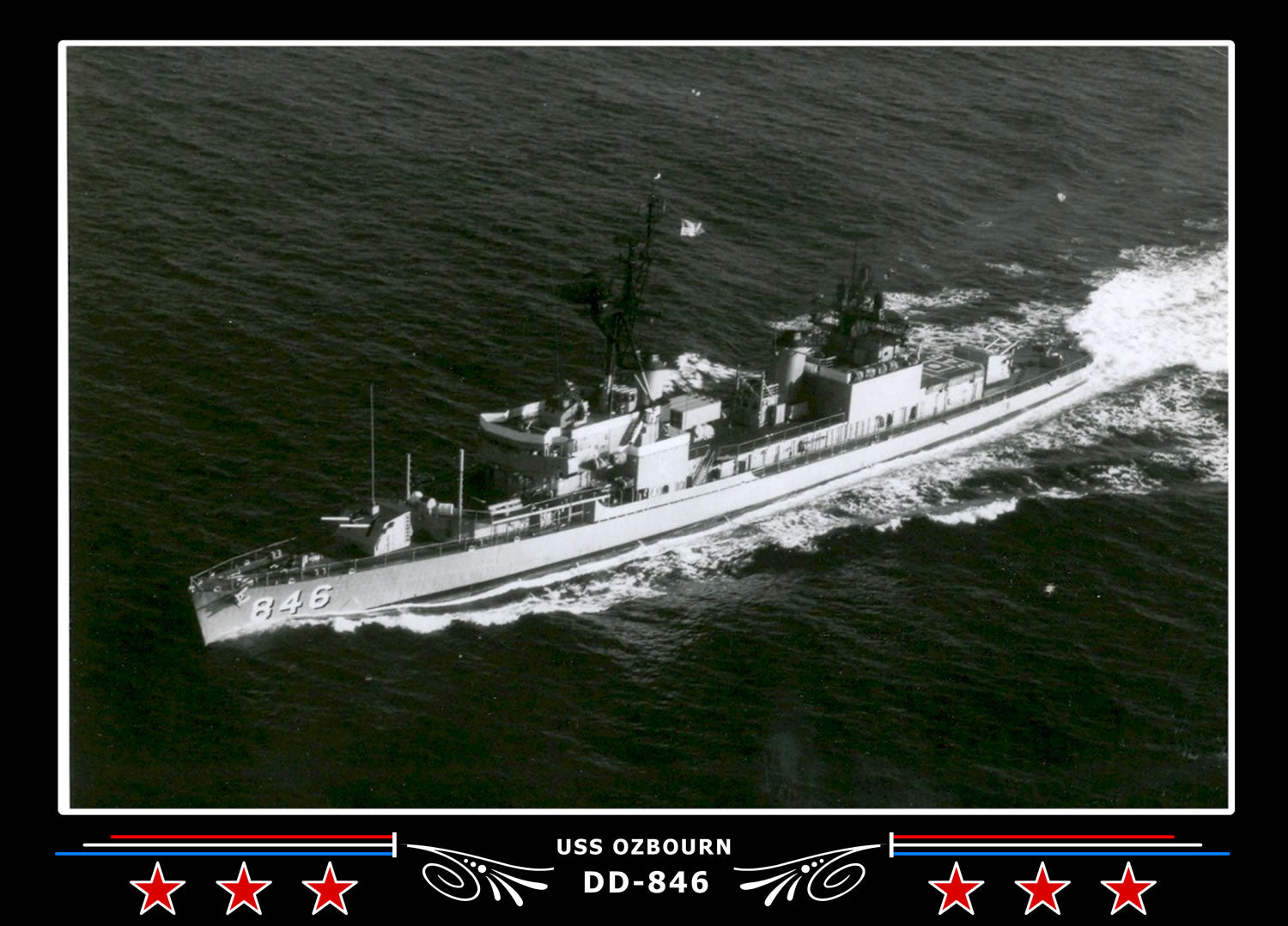 USS Ozbourn DD-846 Canvas Photo Print