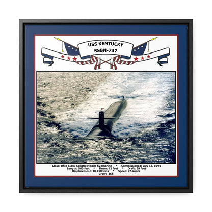 USS Kentucky SSBN-737 Navy Floating Frame Photo Front View