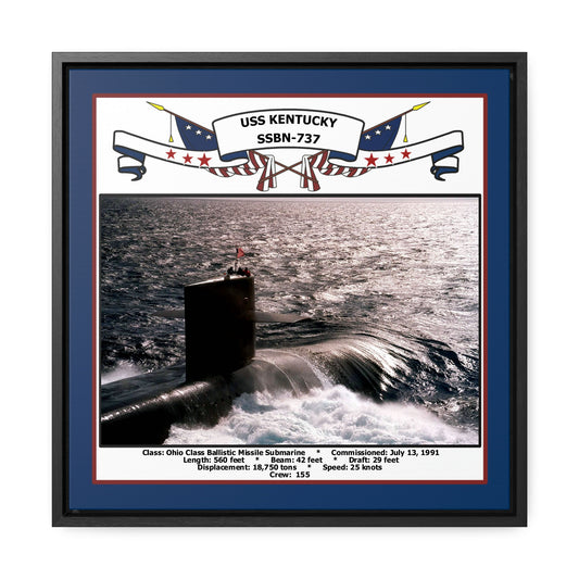 USS Kentucky SSBN-737 Navy Floating Frame Photo Front View
