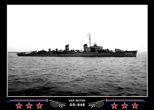 USS Witek DD-848 Canvas Photo Print