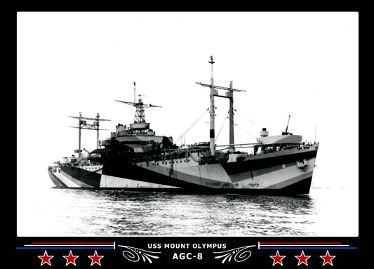 USS Mount Olympus AGC8 Canvas Photo Print