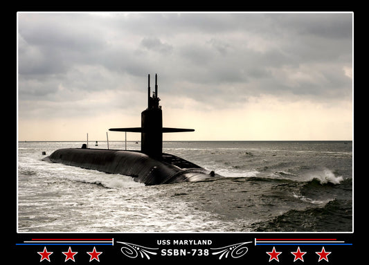 USS Maryland SSBN-738 Canvas Photo Print