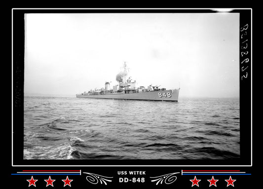 USS Witek DD-848 Canvas Photo Print