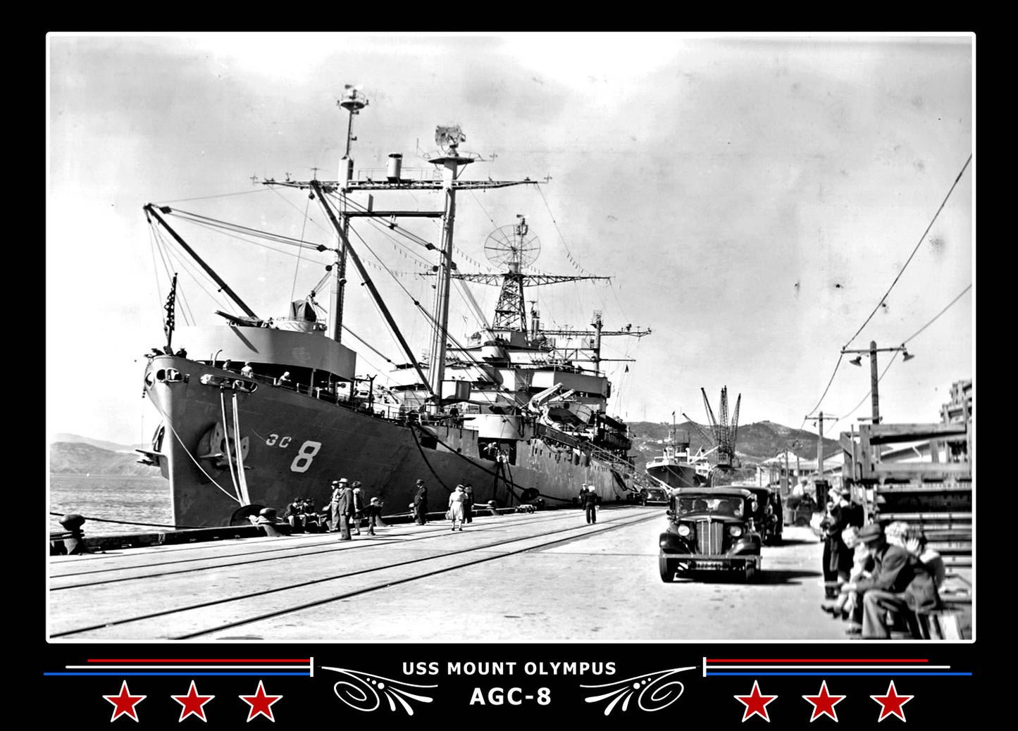 USS Mount Olympus AGC8 Canvas Photo Print