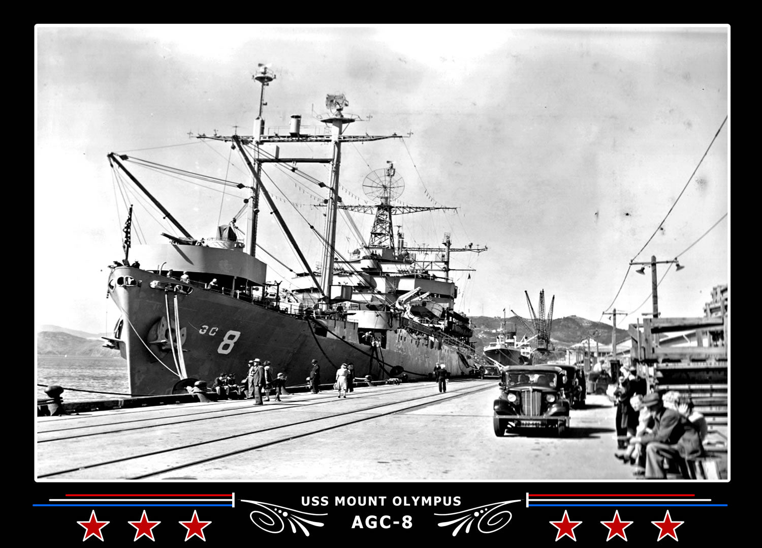 USS Mount Olympus AGC8 Canvas Photo Print