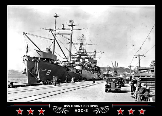 USS Mount Olympus AGC8 Canvas Photo Print