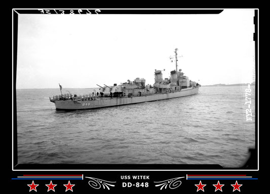 USS Witek DD-848 Canvas Photo Print