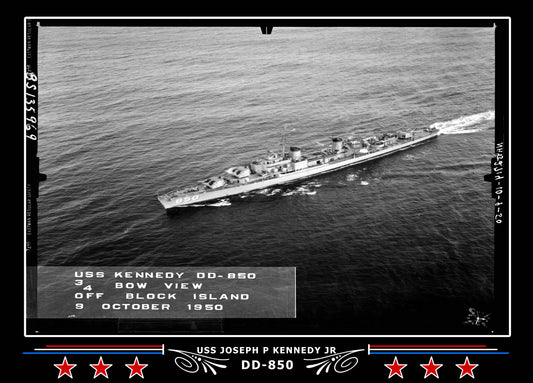 USS Joseph P Kennedy Jr DD-850 Canvas Photo Print