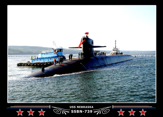 USS Nebraska SSBN-739 Canvas Photo Print