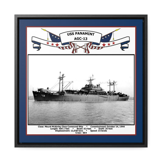 USS Panamint AGC-13 Navy Floating Frame Photo Front View