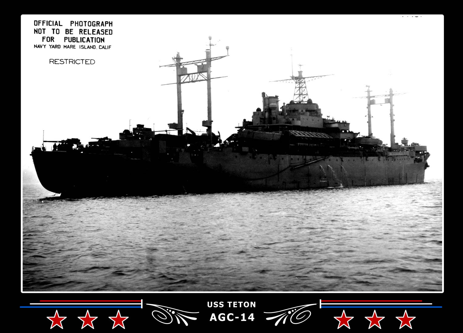 USS Teton AGC14 Canvas Photo Print