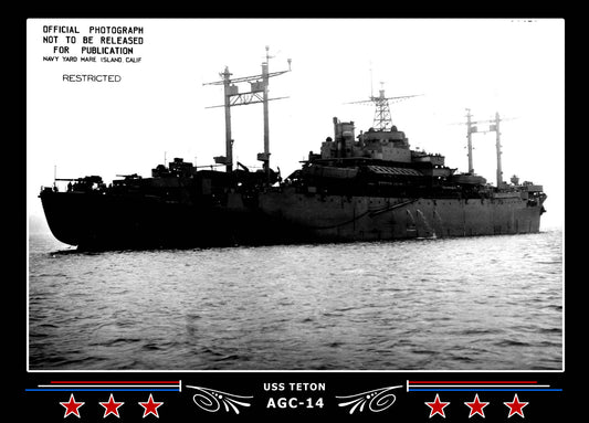 USS Teton AGC14 Canvas Photo Print