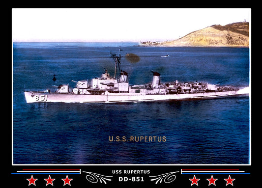 USS Rupertus DD-851 Canvas Photo Print