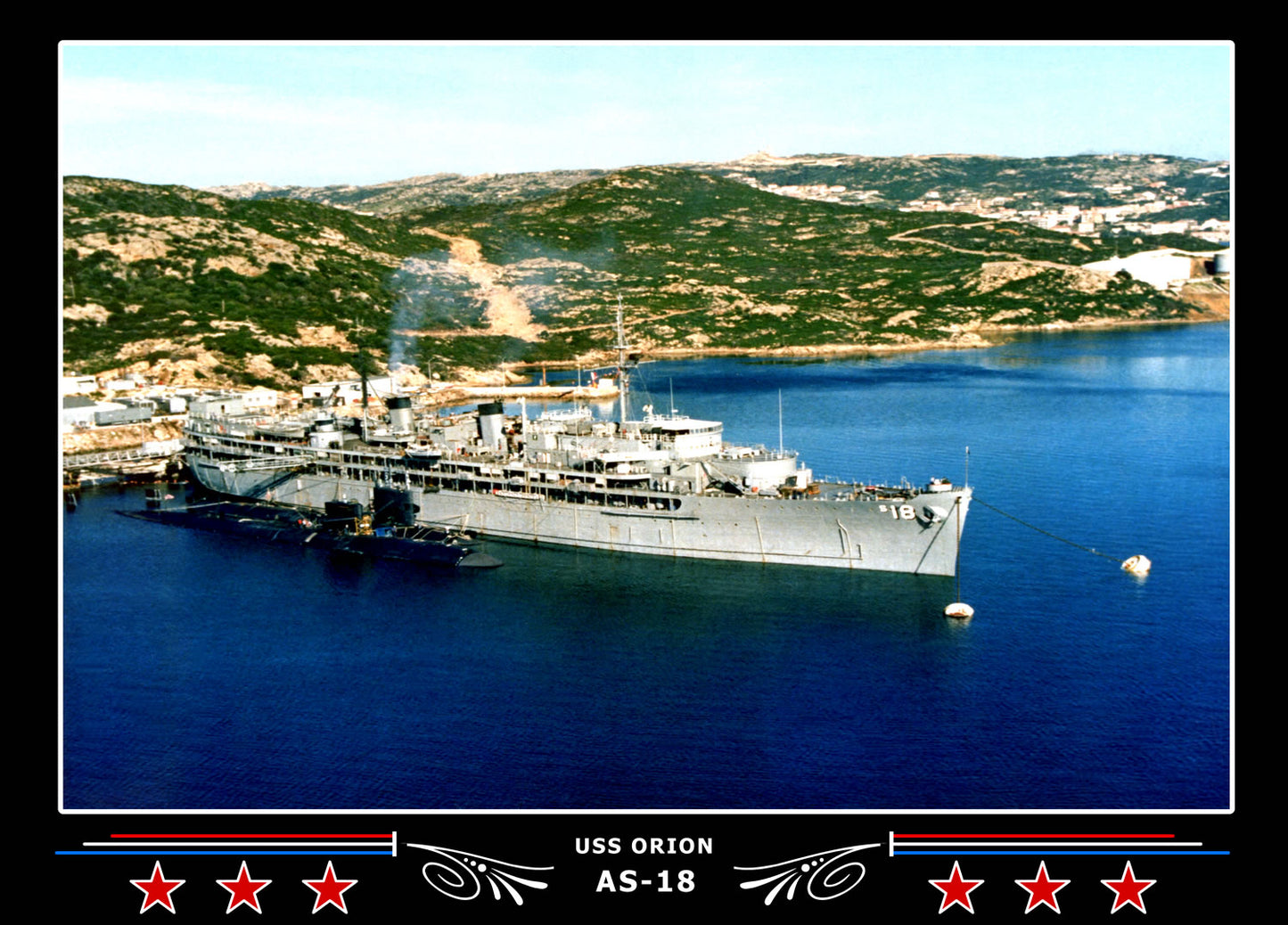 USS Orion AS-18 Canvas Photo Print