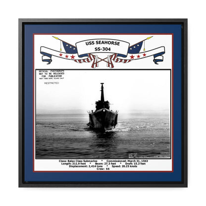 USS Seahorse SS-304 Navy Floating Frame Photo Front View