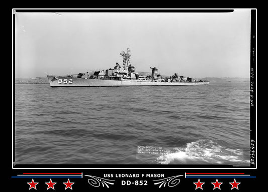 USS Leonard F Mason DD-852 Canvas Photo Print