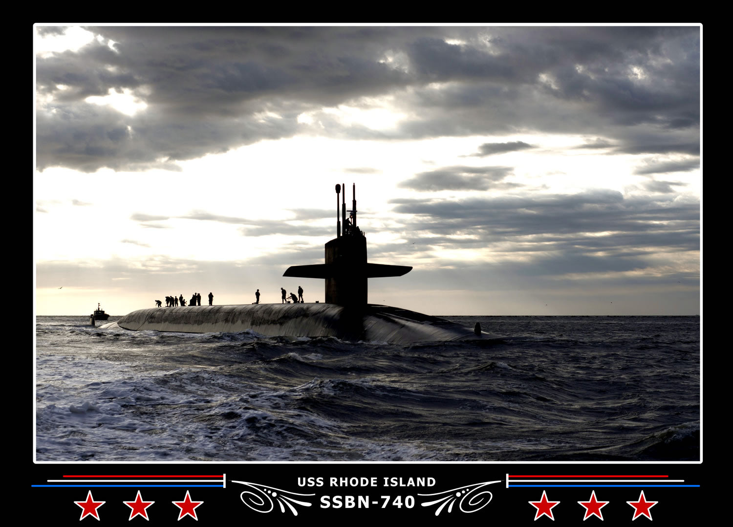 USS Rhode Island SSBN-740 Canvas Photo Print