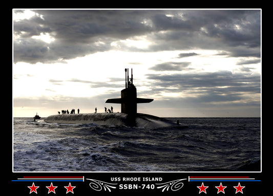 USS Rhode Island SSBN-740 Canvas Photo Print