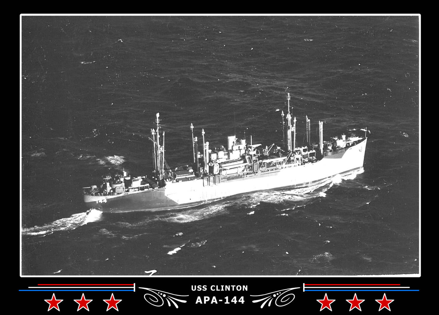 USS Clinton APA144 Canvas Photo Print