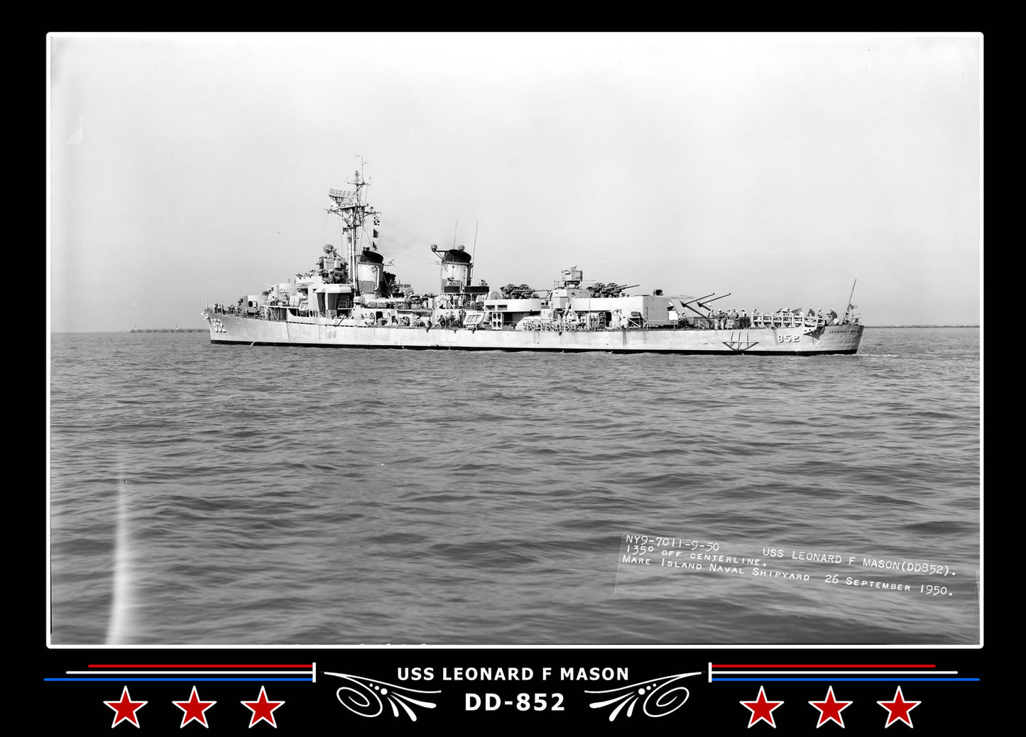 USS Leonard F Mason DD-852 Canvas Photo Print