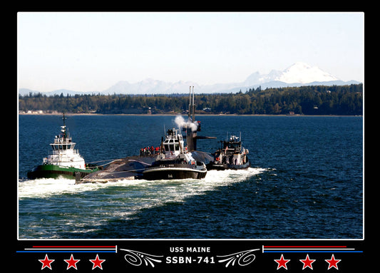 USS Maine SSBN-741 Canvas Photo Print
