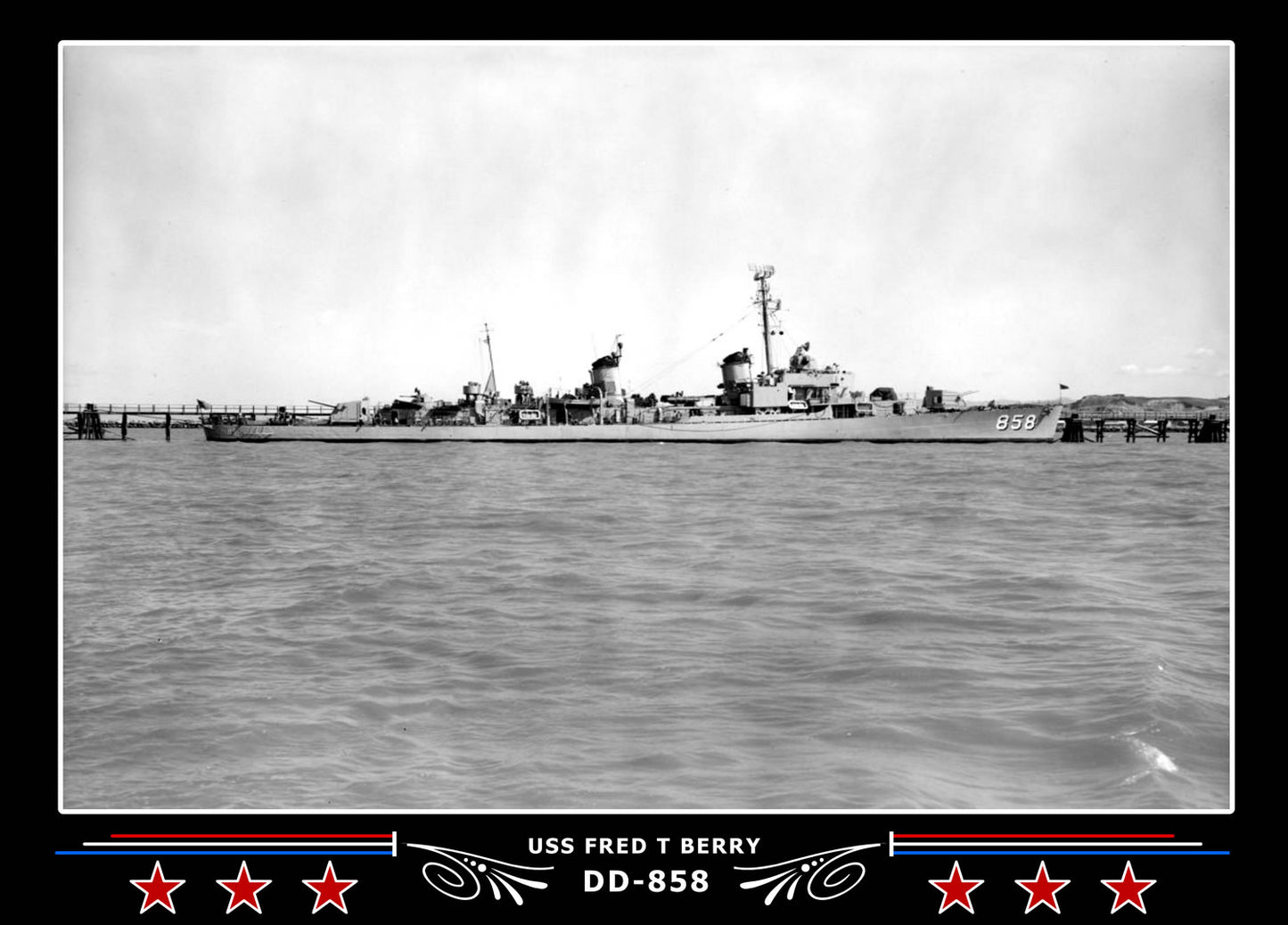 USS Fred T Berry DD-858 Canvas Photo Print